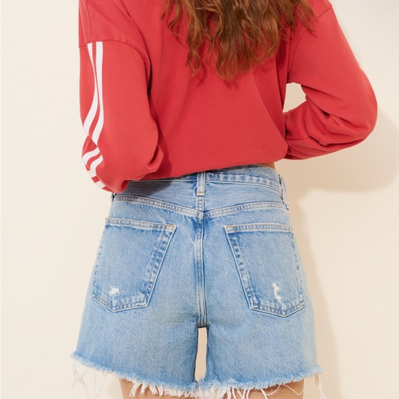 Agolde Light Blue Jean Shorts - Picture 4 of 7
